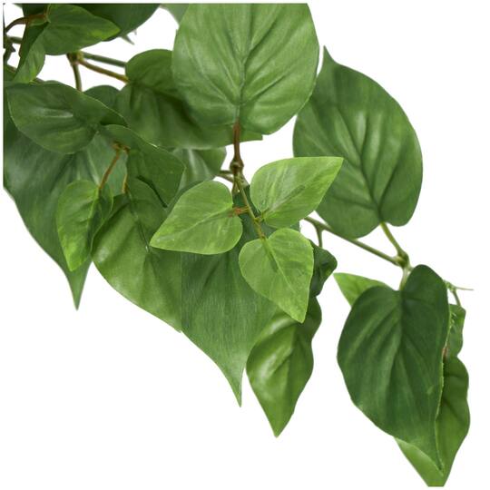 16" Green Pothos Artificial Plant with Black Plastic Pot